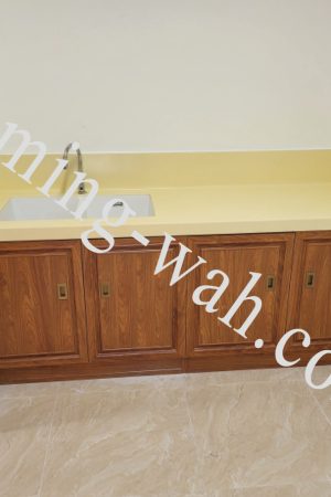 MW-094 仿木紋鋁質櫃及人造石面洗手盆