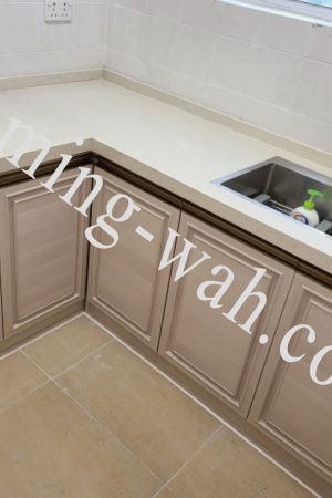 MW-095 仿木紋鋁質櫃及人造石面洗手盆