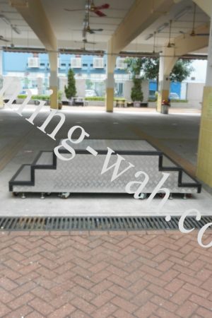 MW-112  鉛水鐵架封花鋁板面企台工程