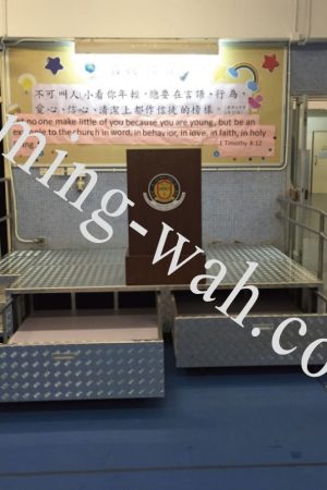 MW-121  鉛水鐵架封花鋁板面企台工程